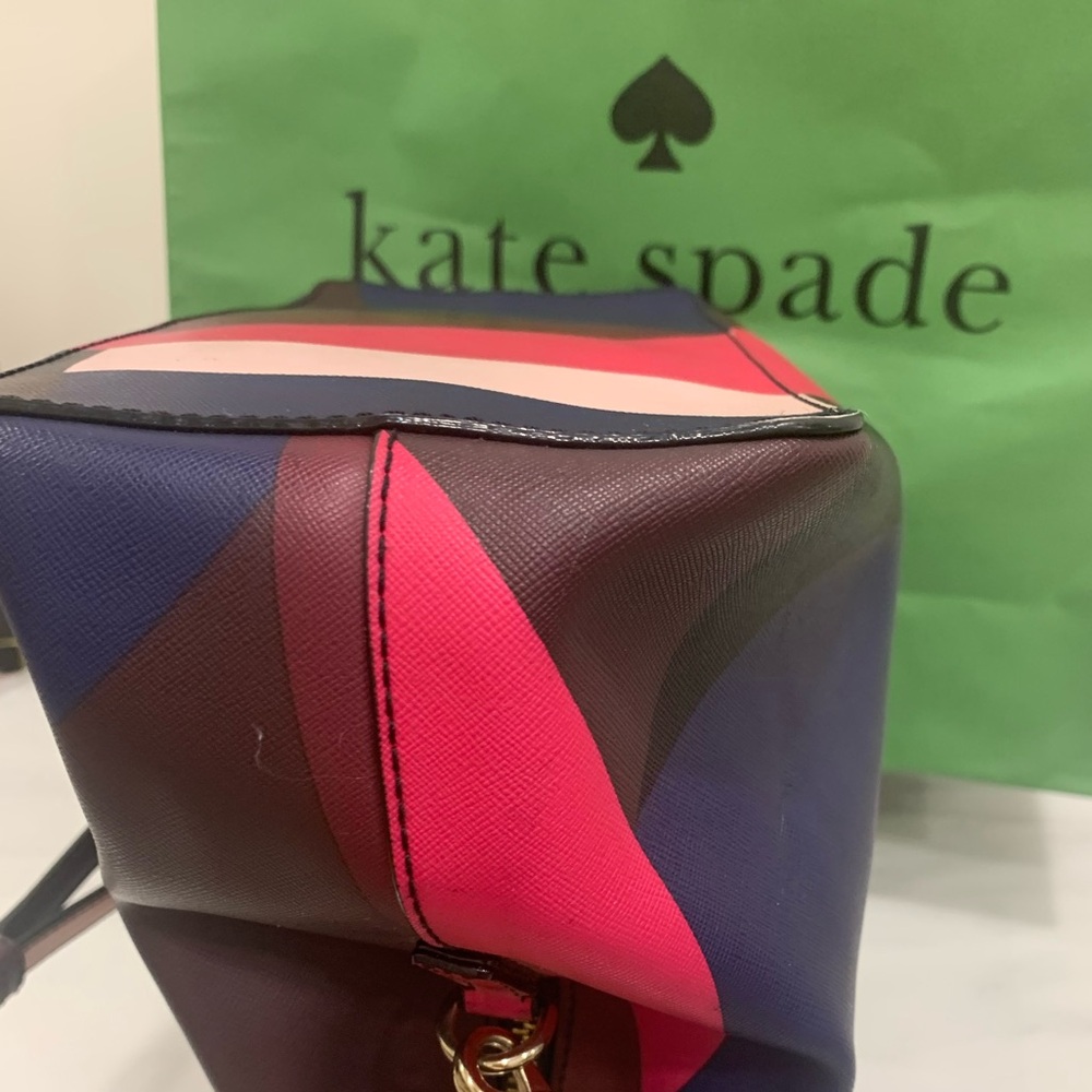 KATE SPADE Geo Spotlight Evangeline Crossbody/ Satchel EUC - Picture 6 of 10